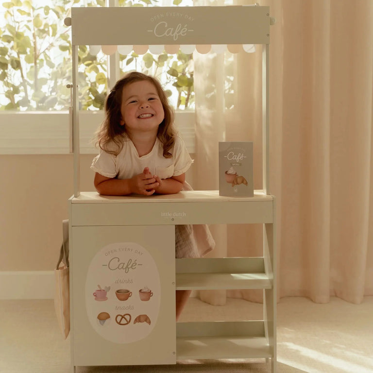 LITTLE DUTCH. Ξύλινος πάγκος αγοράς και καφέ FSC