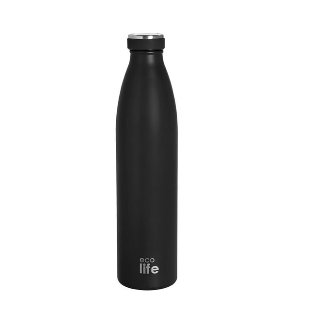 ECO LIFE Slim Black Thermos 1lt