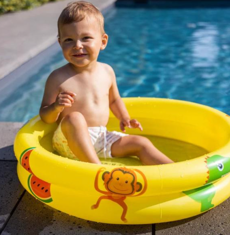 Swim Essentials: Φουσκωτή πισίνα Ø60εκ. με δύο αεροθαλάμους για μωρά από 0 μηνών - "Yellow"