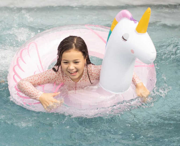 Swim Essentials: Σωσίβιο ⌀104εκ. για παιδιά από 6+ ετών - "Transparant Unicorn"