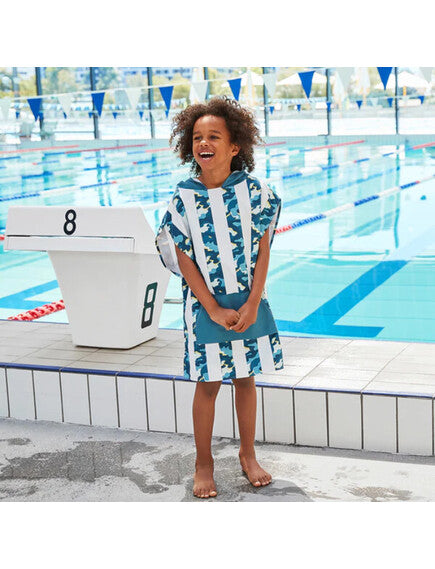 Dock & Bay: Παιδικό πόντσο Quickdry - Cool Camo Microfiber (Μικροϊνες) 3-5 ετων
