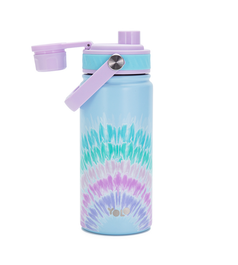 ΜΕΤΑΛΛΙΚΟ ΘΕΡΜΟΣ ΜΕ ΛΑΒΗ 500ML – RAINBOW TIE DYE YOLO