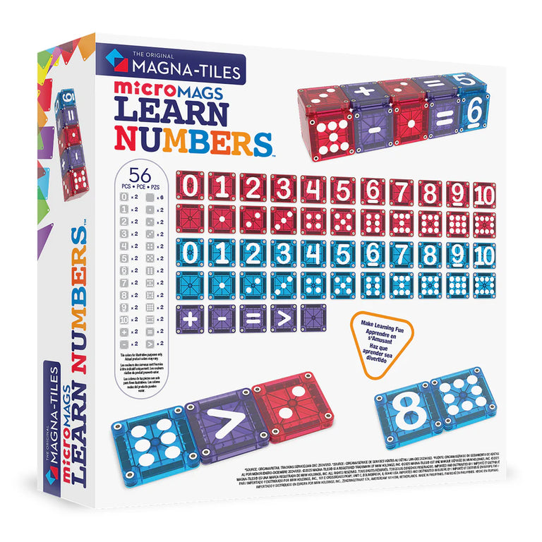 MAGNA-TILES microMAGS Learn Numbers 56 Τεμάχια – Μαγνητικά Πλακίδια STEM