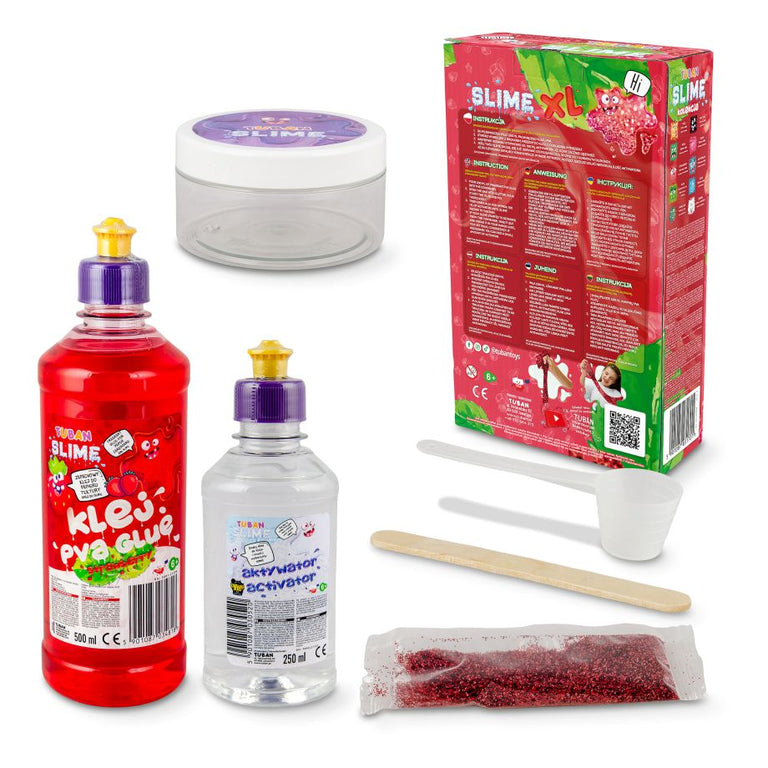 TUBAN - DIY SLIME :: Σετ - Κατασκευή SLIME - Φράουλα XL - Ίαμβος