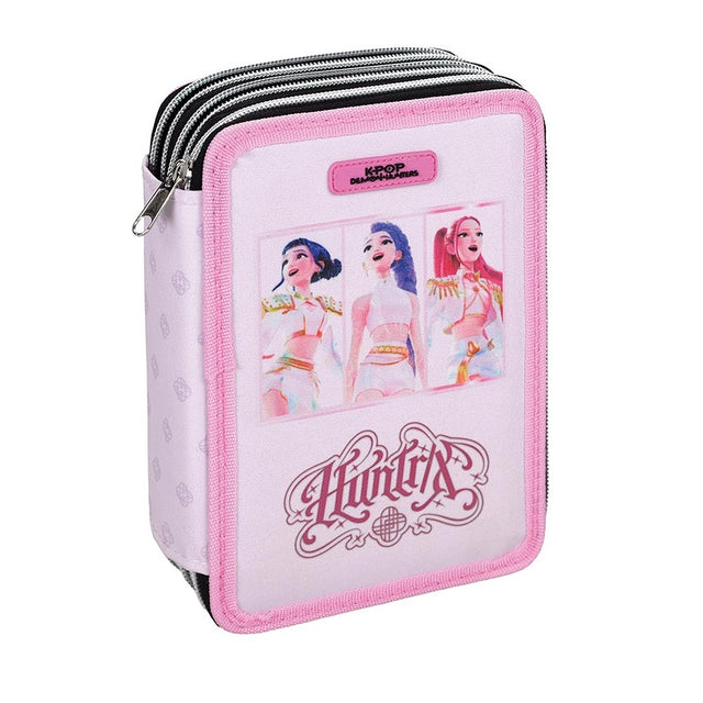 Κασετίνα Τριπλή Γεμάτη K-Pop Pink Huntrix 364-01130 Gim