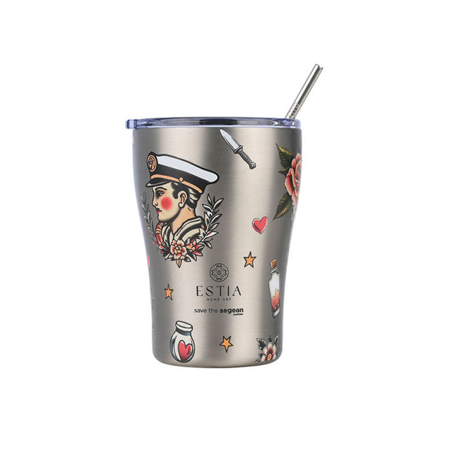 ΘΕΡΜΟΣ COFFEE MUG SAVE THE AEGEAN 350ml OLD SCHOOL INK