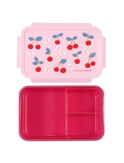 A little lovely company: Δοχείο φαγητού Bento με χωρίσματα- 1,2 L- Cherries