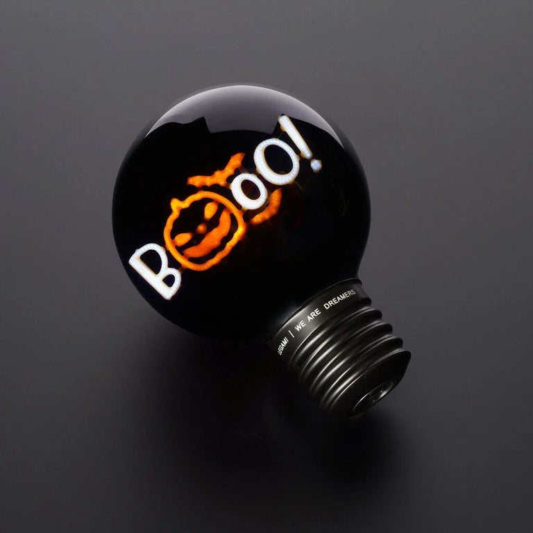 Decorative Lightbulb-Shaped Table Lamp - Pumpkin Booo - Bulb Fiction XL legami