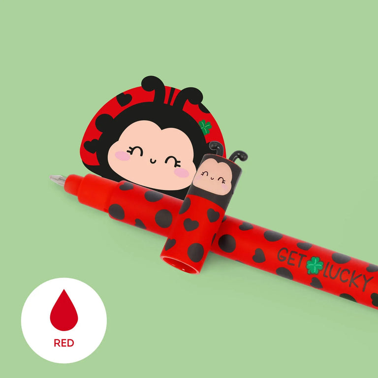 "Get Lucky" Ladybug Erasable Gel Pen ΣΤΥΛΟ ΠΟΥ ΣΒΗΝΕΙ ΠΑΣΧΑΛΙΤΣΑ LEGAMI