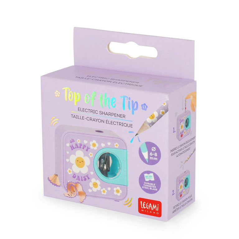 Electric Pencil Sharpener - Top of the Tip - Daisy LEGAMI