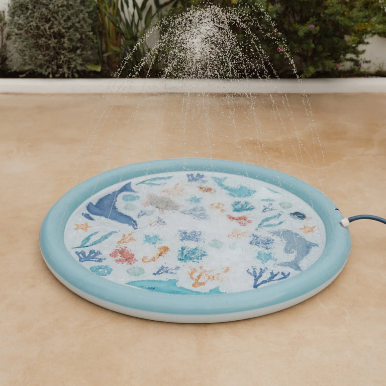 LITTLE DUTCH Φουσκωτό στρώμα παιχνιδιού Sprinkler Ocean Dreams Μπλε 150 εκ.