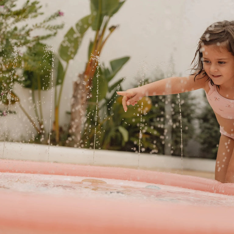LITTLE DUTCH Φουσκωτό στρώμα παιχνιδιού Sprinkler Ocean Dreams Ροζ 150 εκ.