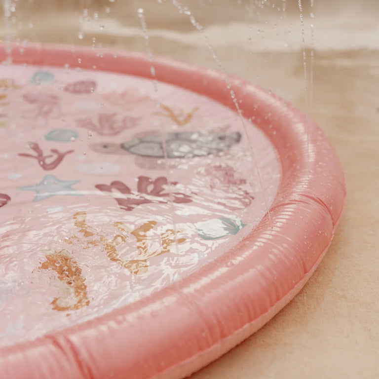 LITTLE DUTCH Φουσκωτό στρώμα παιχνιδιού Sprinkler Ocean Dreams Ροζ 150 εκ.