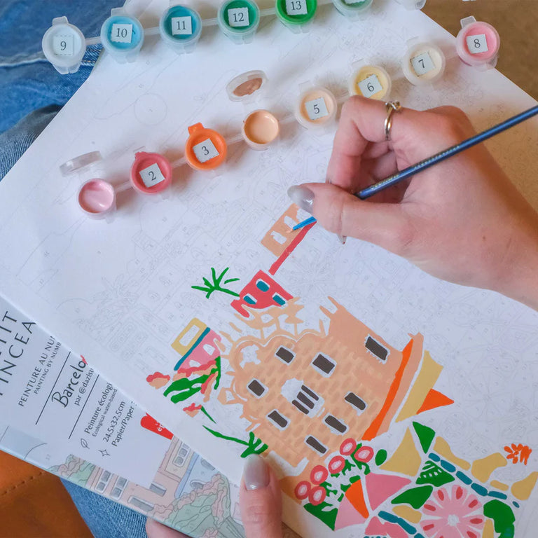 Paint by number kit - Walk in the coves PETIT PINCEAU