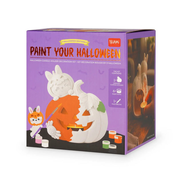 Halloween Candle-Holder Decoration Kit - Paint Your Halloween legami