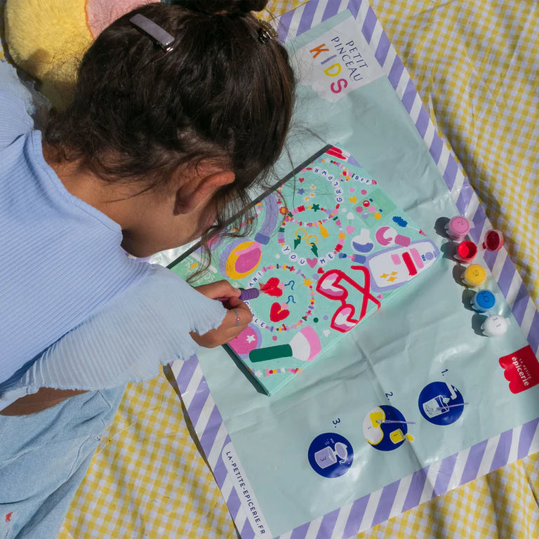 Paint by Number Kit for Kids - Unicorn and Piou PETIT PINCEAU