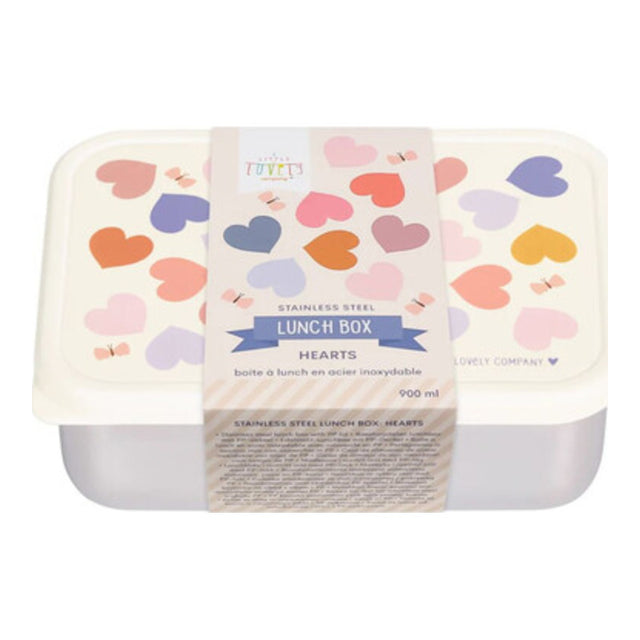 A little lovely company: Δοχείο φαγητού από ανοξείδωτο ατσάλι 900ml-Hearts