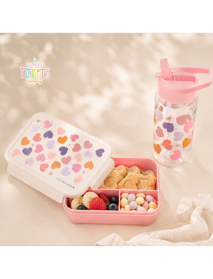 A little lovely company: Δοχείο φαγητού Bento με χωρίσματα- 1,2 L - Hearts