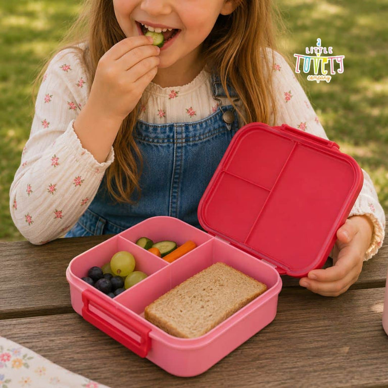 A little lovely company: Δοχείο φαγητού Bento με χωρίσματα- 900ml - Happy Cherries