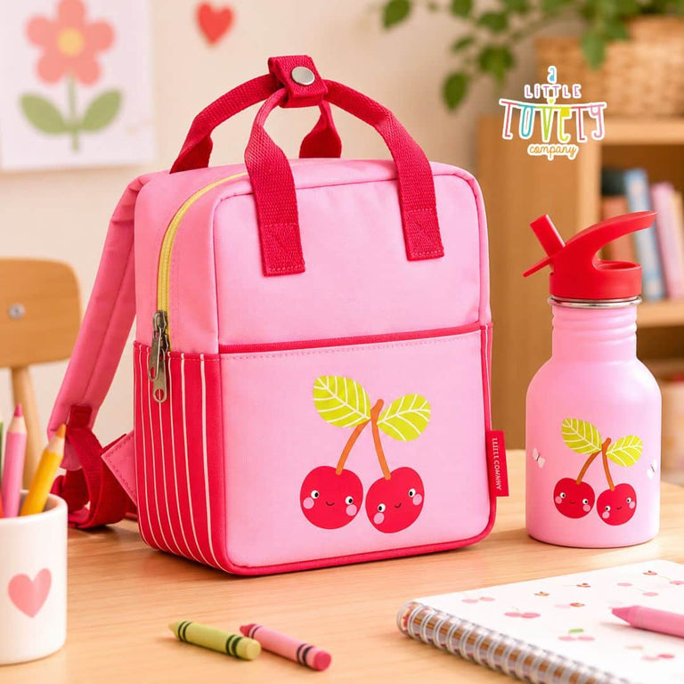 A Little Lovely Company Μπουκάλι από Ανοξείδωτο Ατσάλι 350ml – Happy cherries