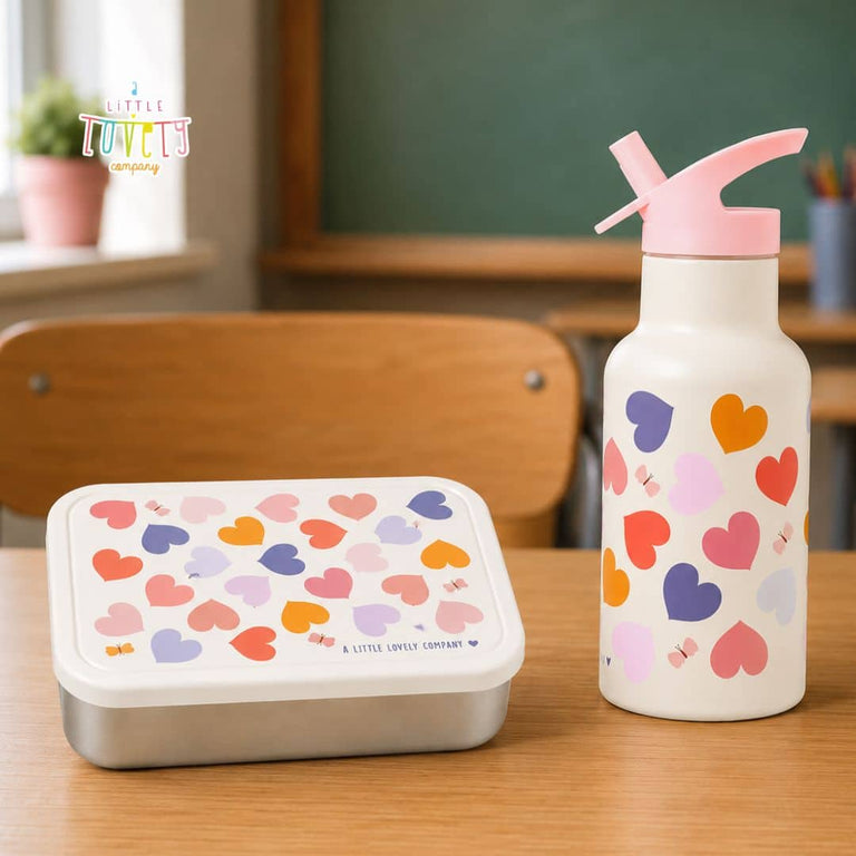 A little lovely company: Δοχείο φαγητού από ανοξείδωτο ατσάλι 900ml-Hearts