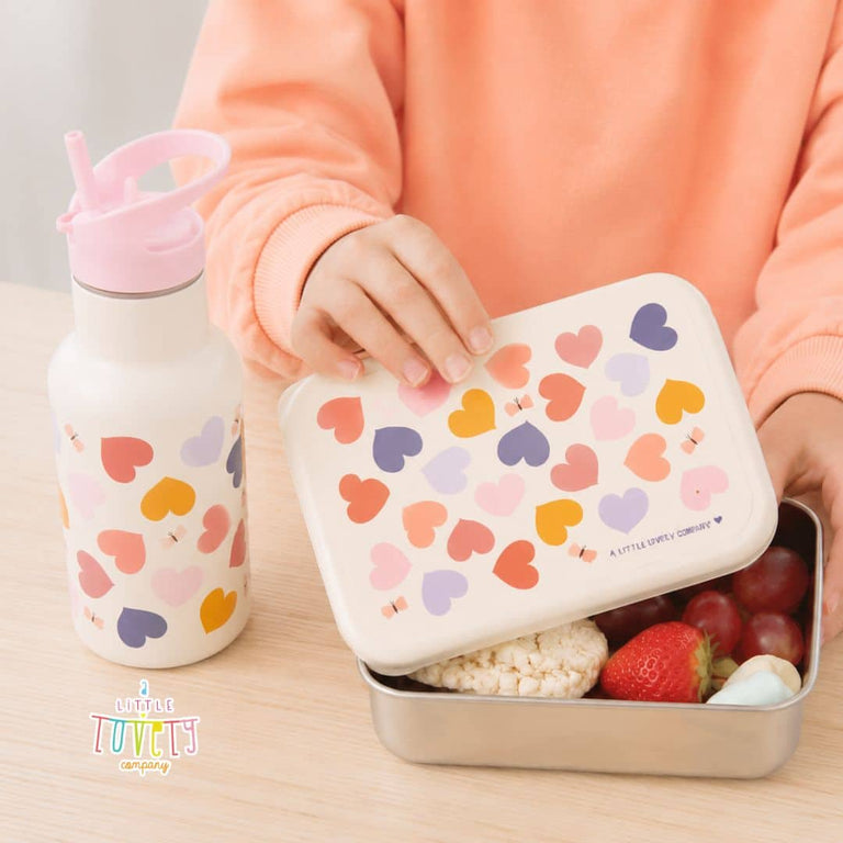 A little lovely company: Δοχείο φαγητού από ανοξείδωτο ατσάλι 900ml-Hearts