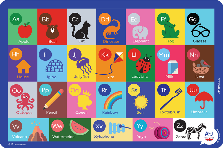 ΕΚΠΑΙΔΕΥΤΙΚΟ ΣΟΥΠΛΑ AtoJ English Alphabet
