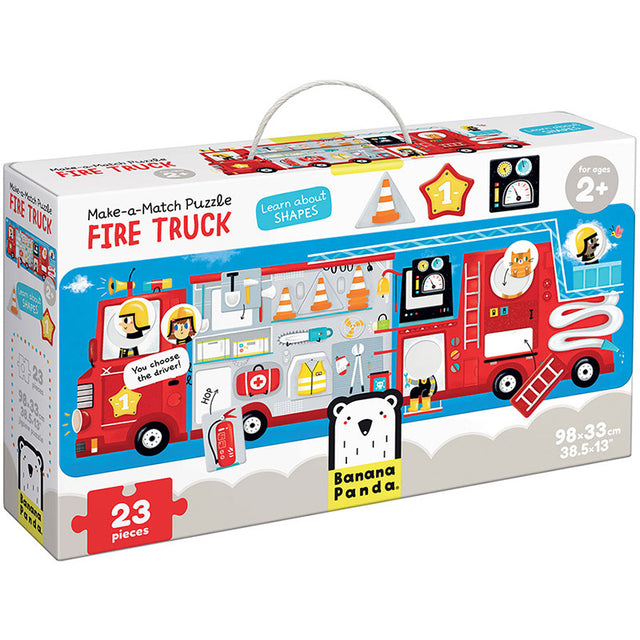 Make-a-Match Puzzle Fire Truck BANANA PANDA