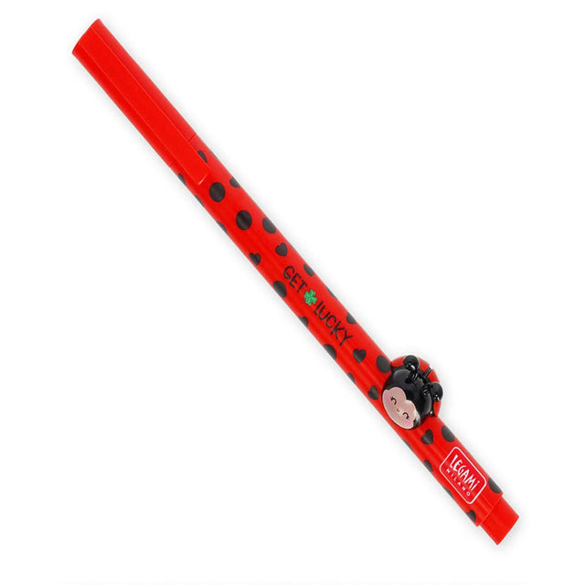 Στυλό τζελ με διακόσμηση "Get Lucky" με ζωάκια πασχαλίτσας - Lovely Friends  LEGAMI