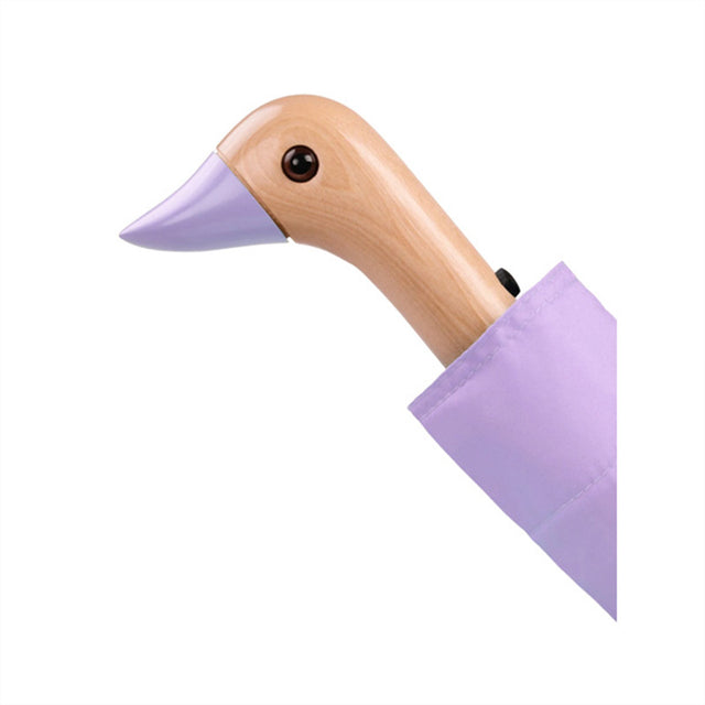 Original Duckhead Ομπρέλα Σπαστή με Χειροποίητο Χερούλι Πάπια - Λιλά