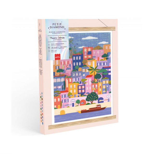 Diamond painting kit - Maison Colorees by Coralie Fau PETIT PINCEAU
