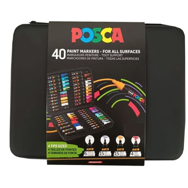 Uni Κασετίνα The Posca Fine Arts Με 40 Μαρκαδόρους - PC-FINE ART CASE 40-01