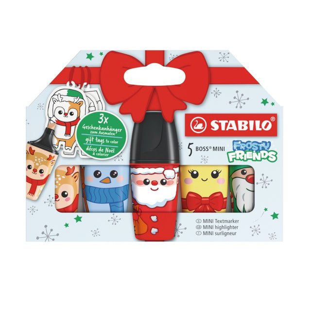 Σετ Μαρκαδόροι Υπογράμμισης Stabilo Boss Mini Frosty Friends Xmas 5τεμ