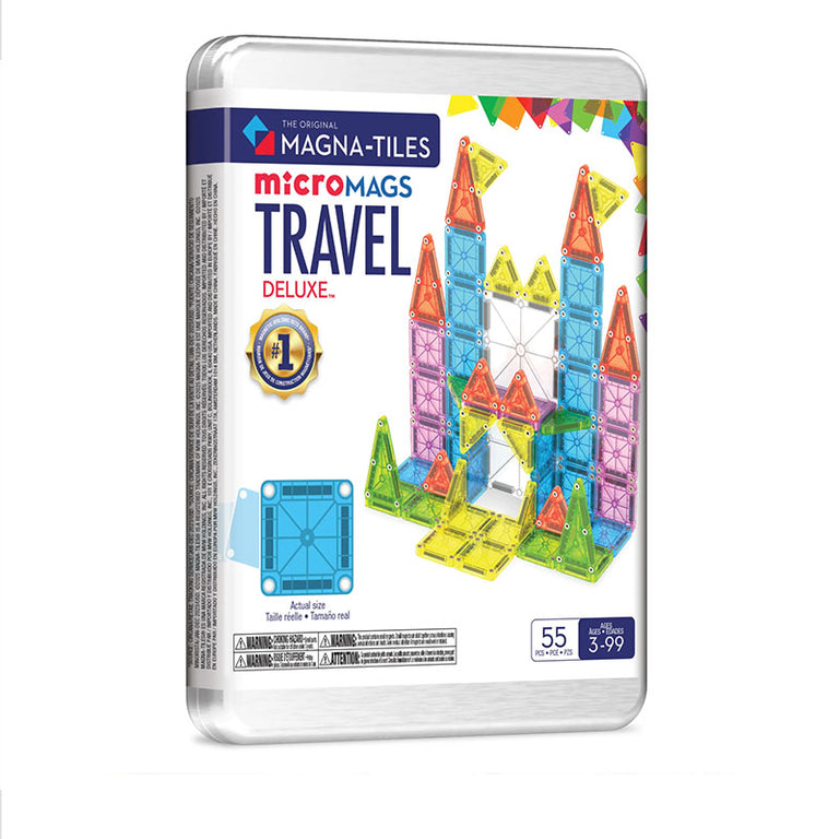 MAGNA-TILES Μαγνητικό Παιχνίδι 55 κομματιών microMAGS Travel Set Deluxe