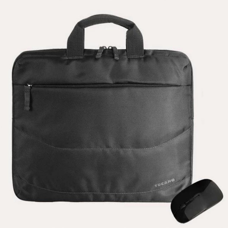 Τσάντα για laptop Tucano Idea με χερούλι και ασύρματο ποντίκι δώρο μαύρη