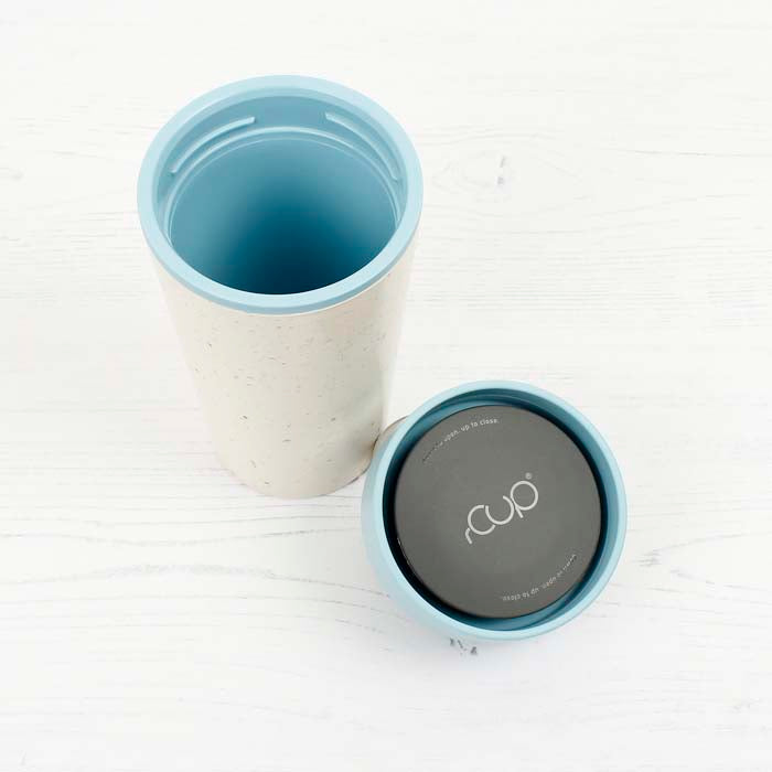 CIRCULAR CUP Ποτήρι καφέ 340ml – cream and teal blue