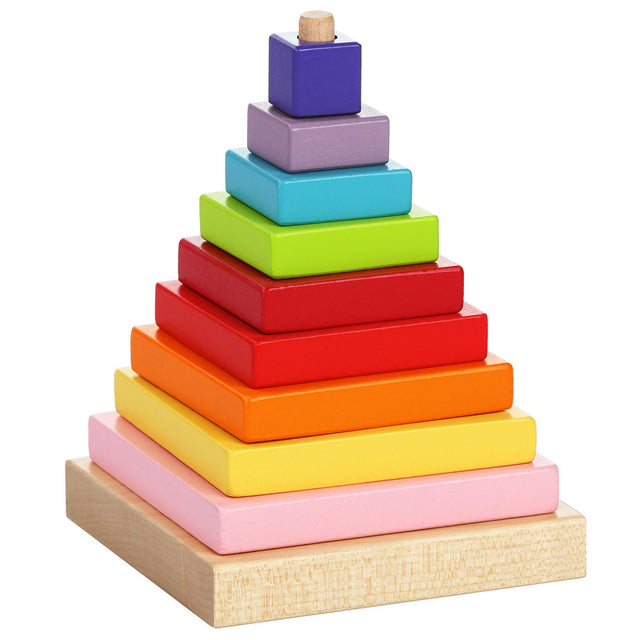 Cubika Ξύλινη Βάση Ταξινόμησης 'Πυραμίδα' 17 εκ. - Παιχνίδια - Ίαμβος