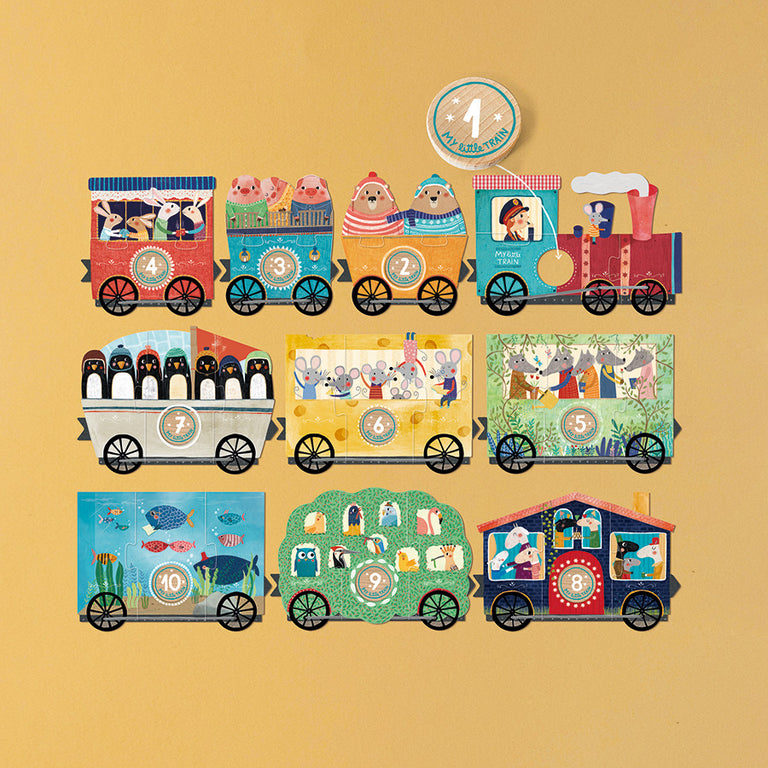 My Little Train - Insert Puzzle 10 x 3 pcs LONDJI