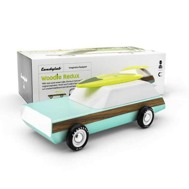 CANDYLAB Americana ξύλινο μαγνητικό αυτοκίνητο με σανίδα Woodie Redux