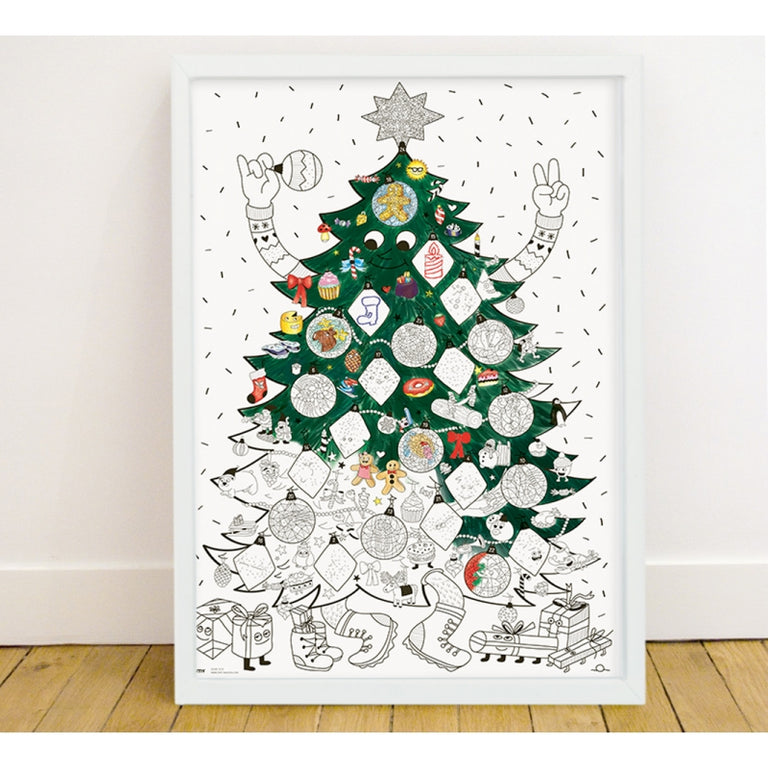 OMY Αφίσα γίγας με αυτοκόλλητα "Χριστουγεννιάτικο Δέντρο"