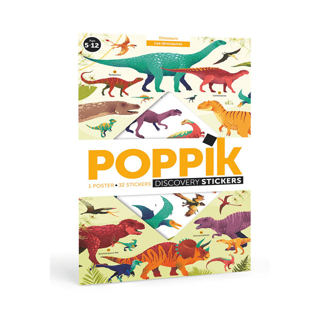 POPPIK Μεγάλο Πόστερ με 32 αυτοκόλλητα – Δεινόσαυροι