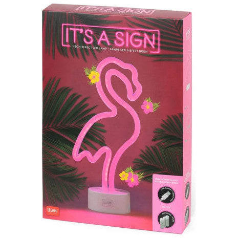 Διακοσμητικό Φωτιστικό Legami It’s a Sign: Neon Effect LED Lamp - Flamingo